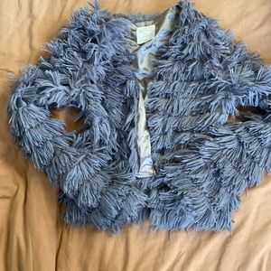 Fuzzy gray jacket